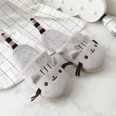 New Cat Animal indoor slippers Adult Cartoon House women soft slipper indoor house Gilr winter plush shoes