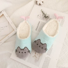 New Cat Animal indoor slippers Adult Cartoon House women soft slipper indoor house Gilr winter plush shoes
