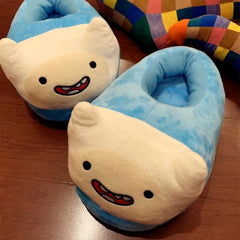 Women indoor Slippers Adventure Time Slippers Lovers Jake BMO Warm Woman Slippers Finn Plush Shoes Home House Slippers Children