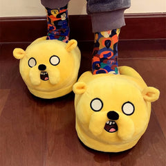 Women indoor Slippers Adventure Time Slippers Lovers Jake BMO Warm Woman Slippers Finn Plush Shoes Home House Slippers Children