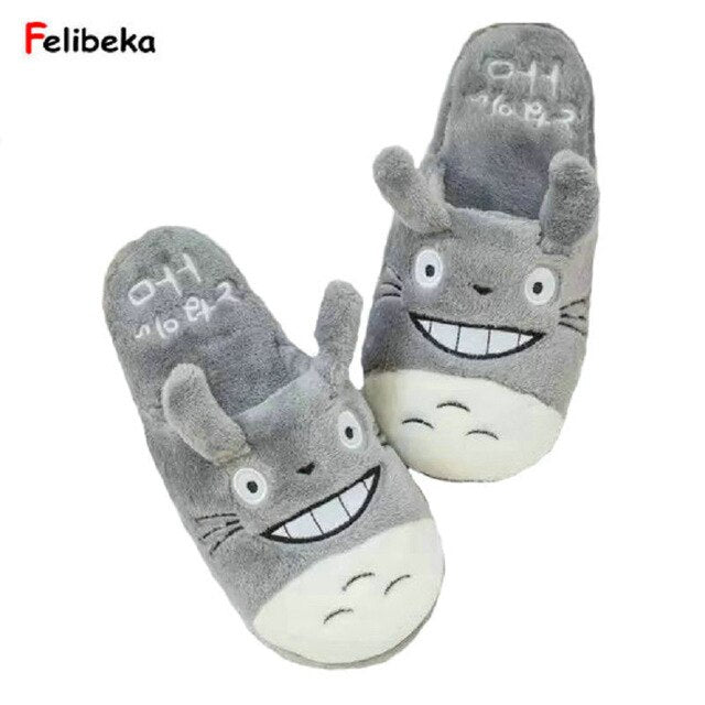 Cute Cat Cartoon Animal Women/men Couples Home Slipper For Indoor House Bedroom Flats Comfortable Warm Winter Shoes