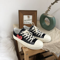 BONJEAN Wild Classic Retro Canvas Shoes Love Women Platform Sneakers  Zapatos De Mujer  Shoes Woman Tenis Masculino Adulto