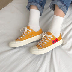 BONJEAN Wild Classic Retro Canvas Shoes Love Women Platform Sneakers  Zapatos De Mujer  Shoes Woman Tenis Masculino Adulto