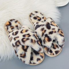SWQZVT New open toe women slippers 2020 cross rainbow colors fur house female slippers tie-dye floor sleeping women winter shoes