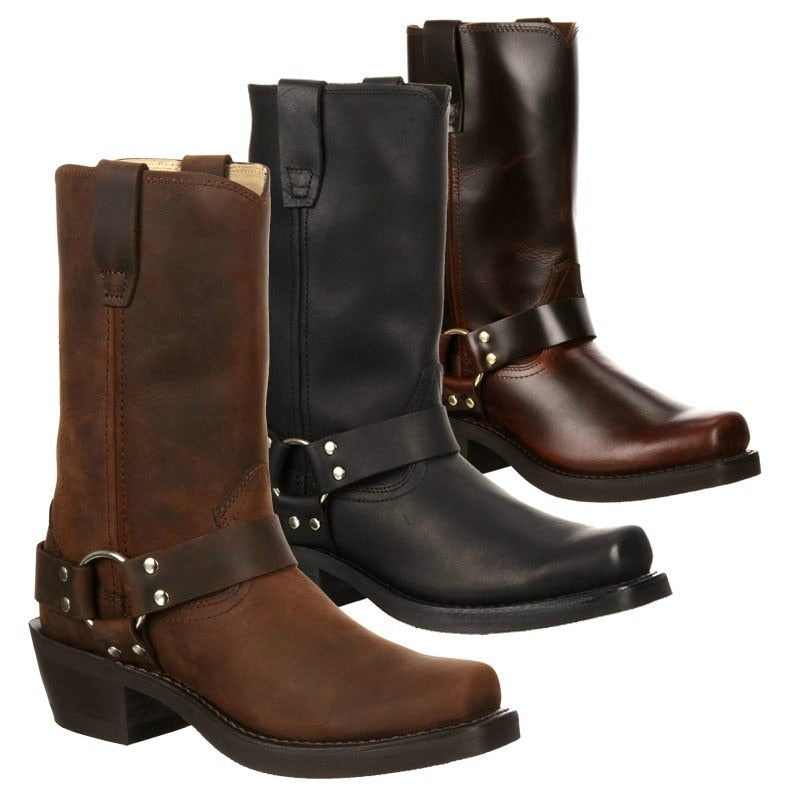 2020 New Fashion Square Stlye Western Boots 3 Colors Women's Vintage Boots Faux Leather High Boots Western Cowboy Boots Women