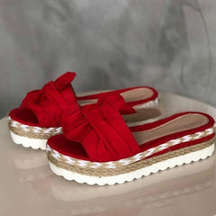 Slippers Women Sandals Platform Sandals Shoes Women Bow 2021 Summer Sandals Slipper Indoor Outdoor Flip-flops Beach Shoes Female