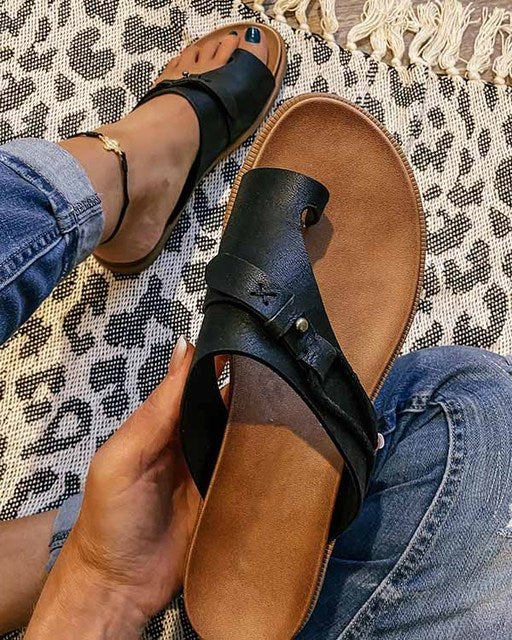 2021 Summer Women Sandals Retro Flip-Flops Flat Shoes Casual Non-Slip Ladies Slides Beach Zapatos Mujerfootwear Females Comfy